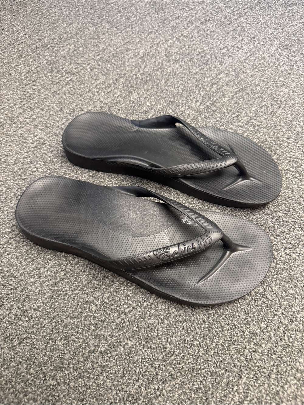 Archies Arch Support Flip Flops in Black